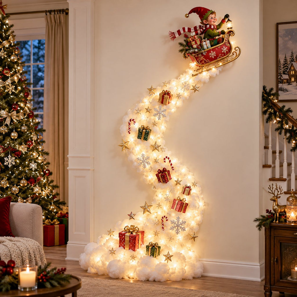 Light Up Christmas Wall Decorations | Santa & Reindeer