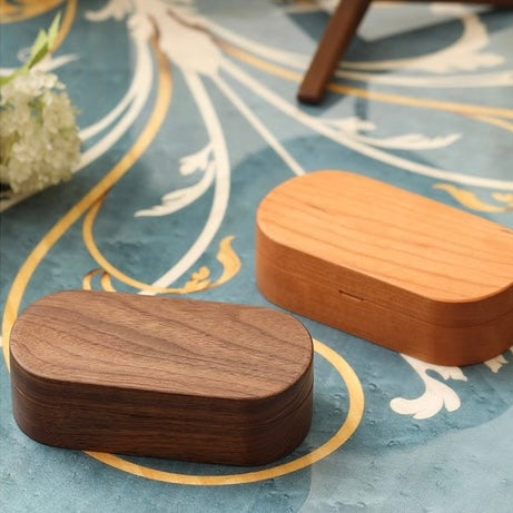 Mini Wooden Jewelry Box | Travel Jewelry Organizer