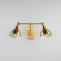 Brushed Brass Dual Wall Sconce