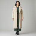 Women's Longline Teddy Coat – Cream Borg Coat