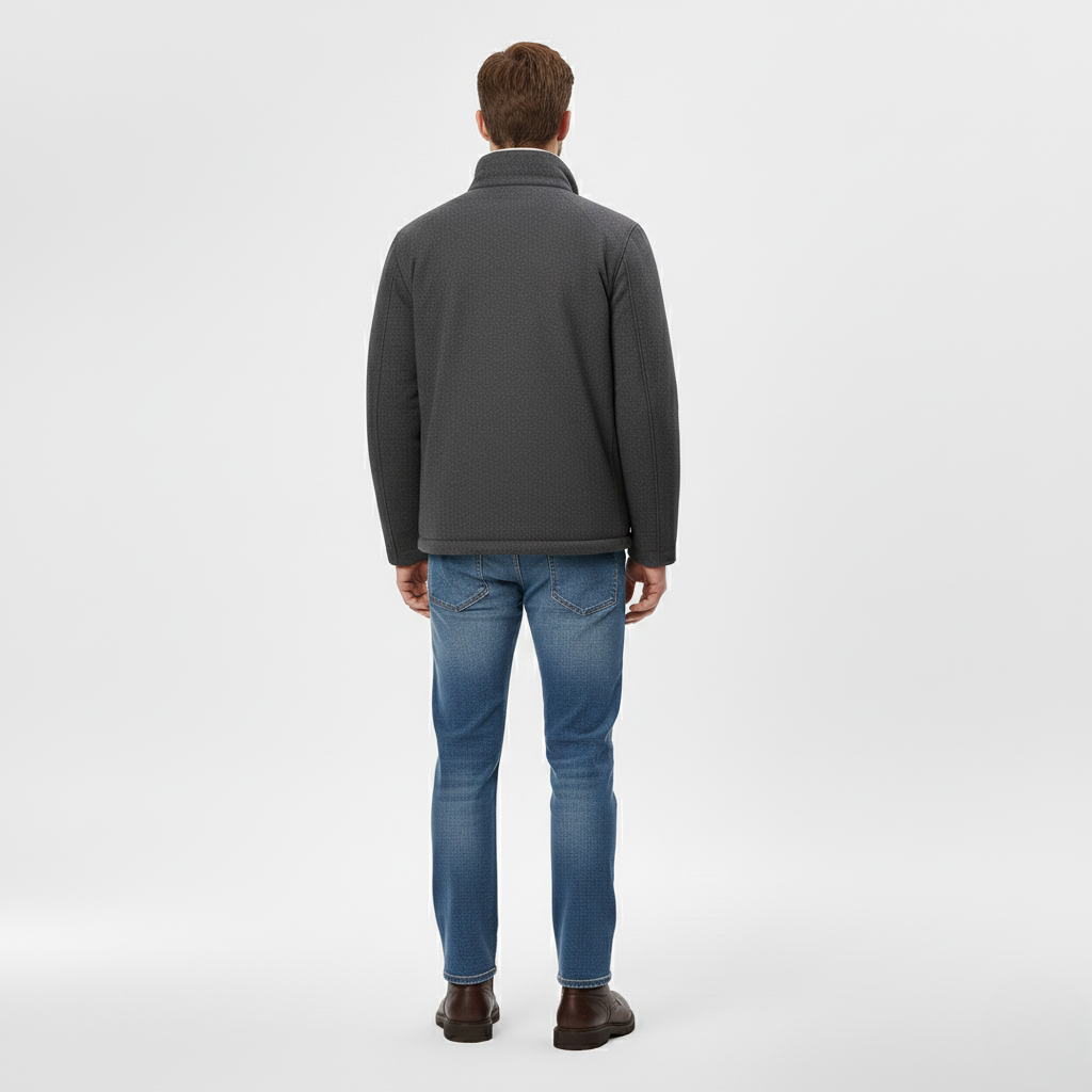 Men's Insulated Jacket – Grey Winter Jacket