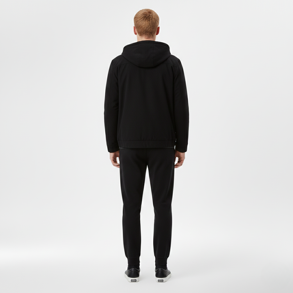 Men's Utility Hoodie Jacket – Black