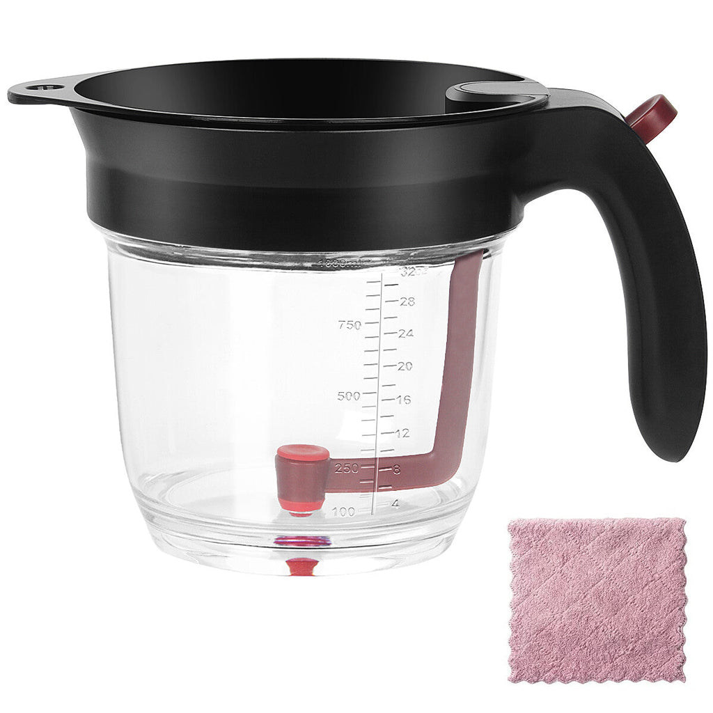 Gravy Fat Separator – 4 Cup, Bottom Release with Strainer