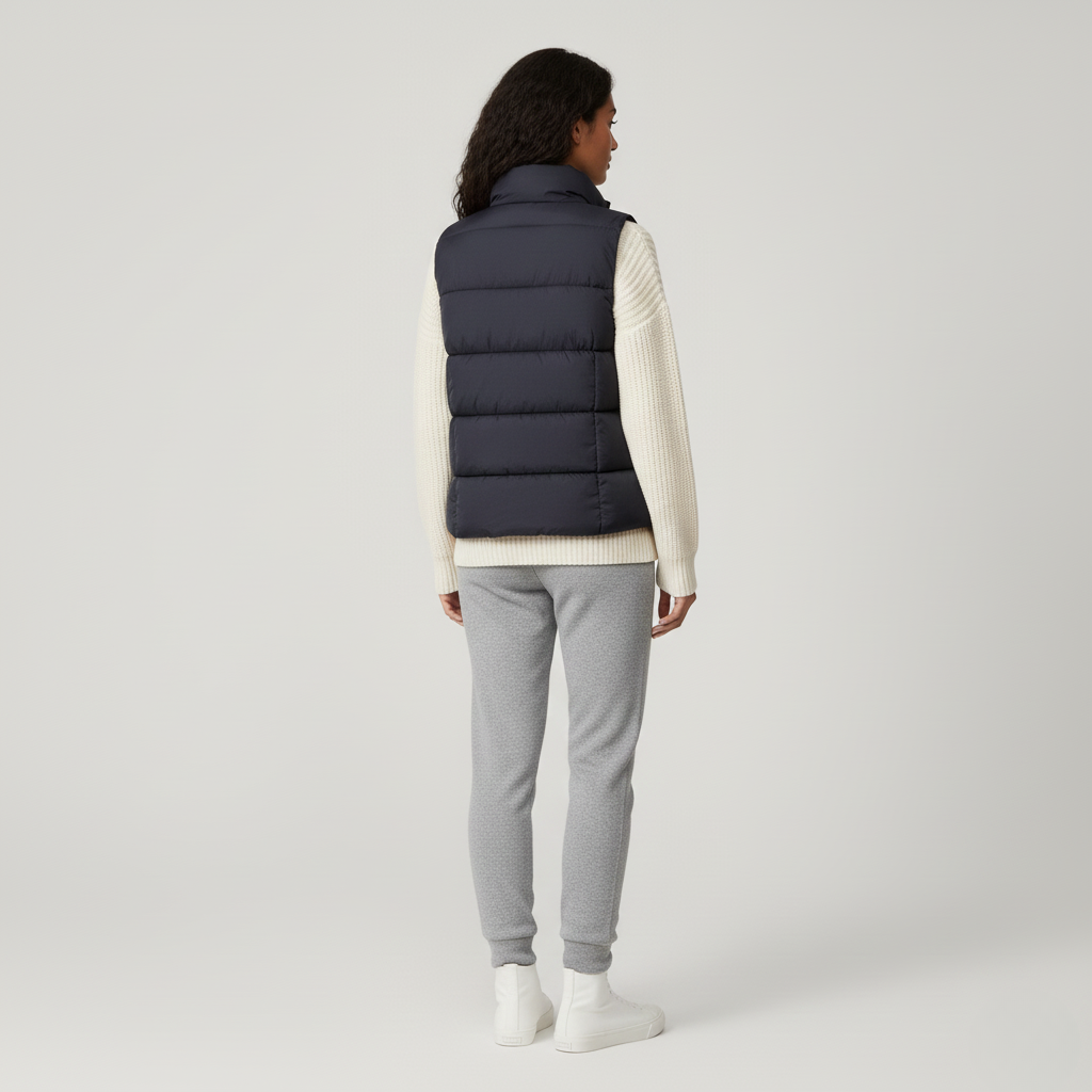 Women's Puffer Gilet – Navy Padded Gilet