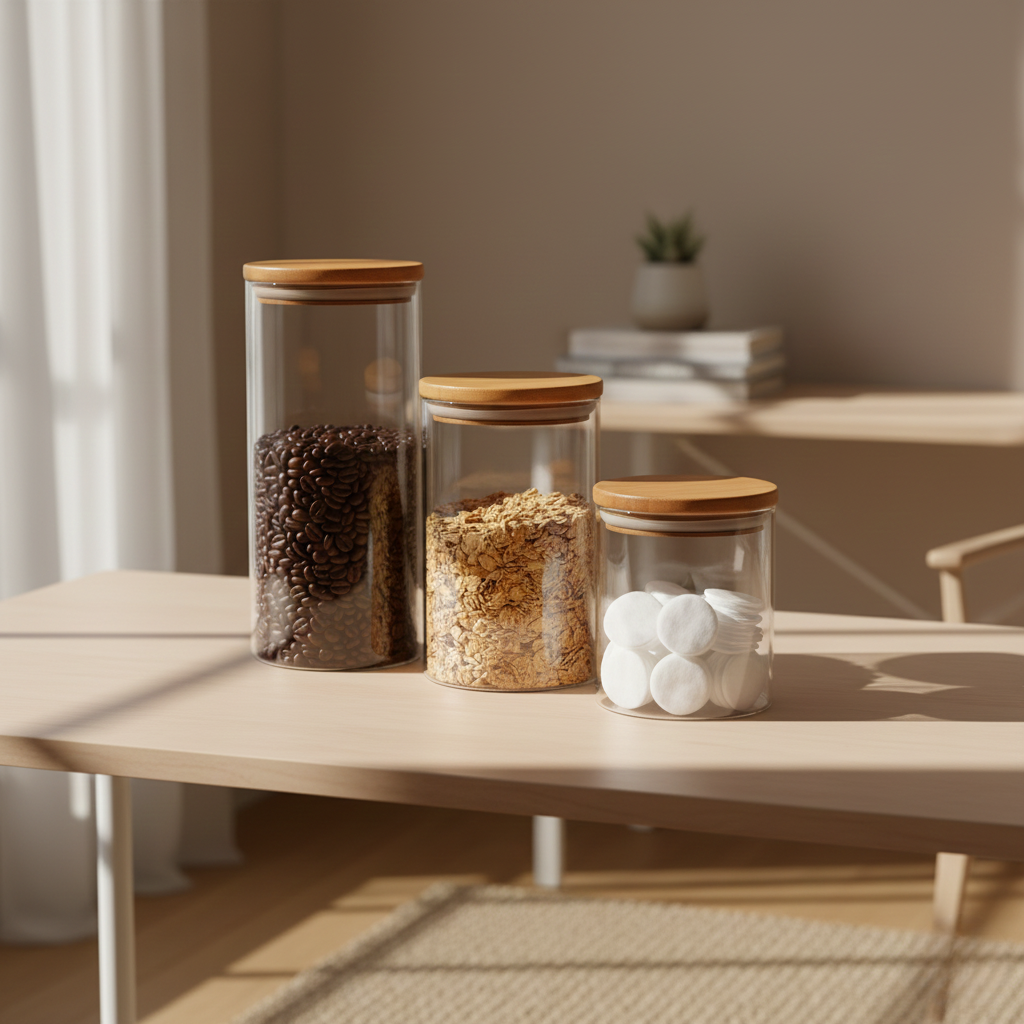 Glass Kitchen Jar Set