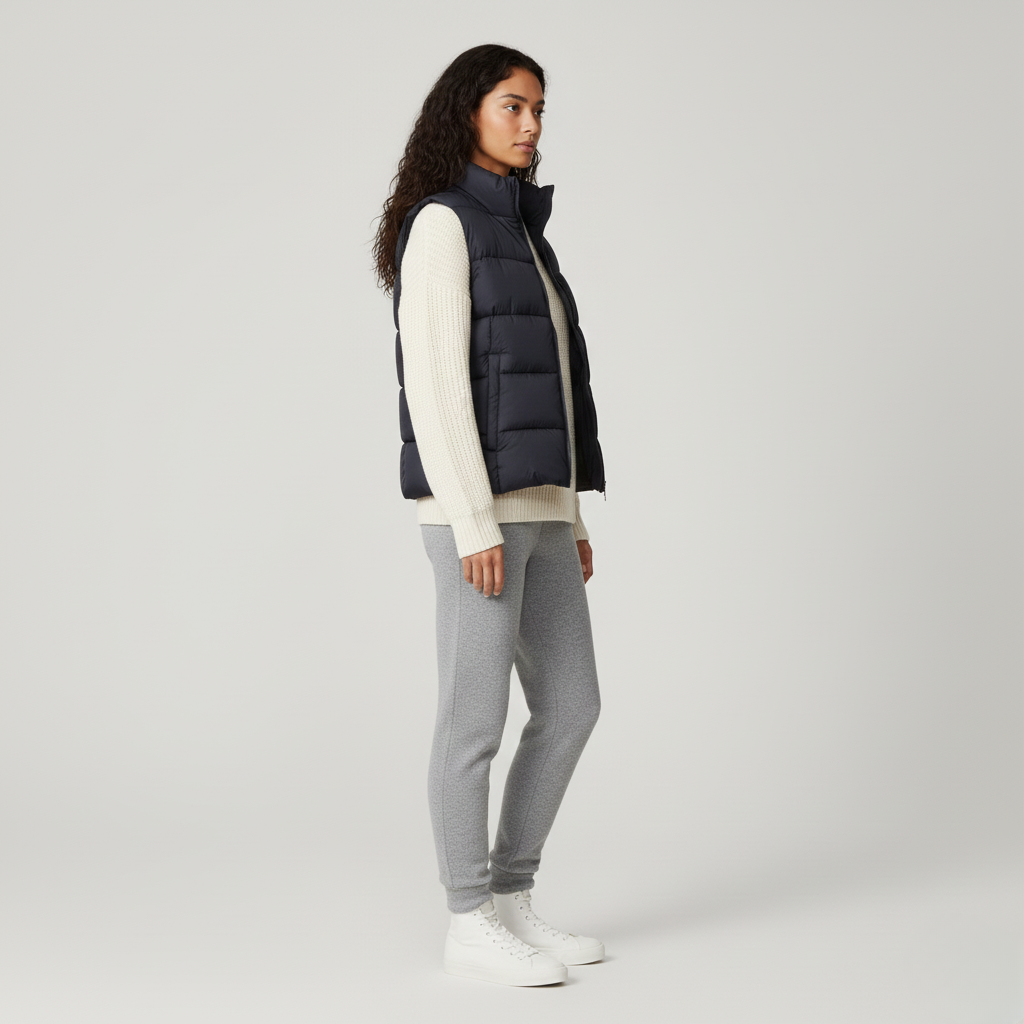 Women's Puffer Gilet – Navy Padded Gilet