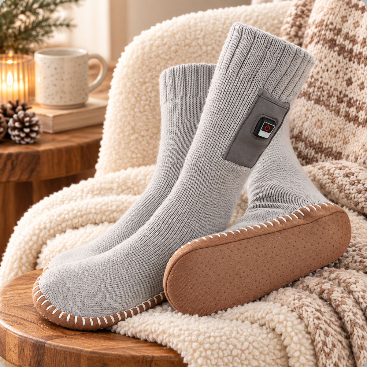 Rechargeable Heated Slipper Socks for Cozy Winter Comfort