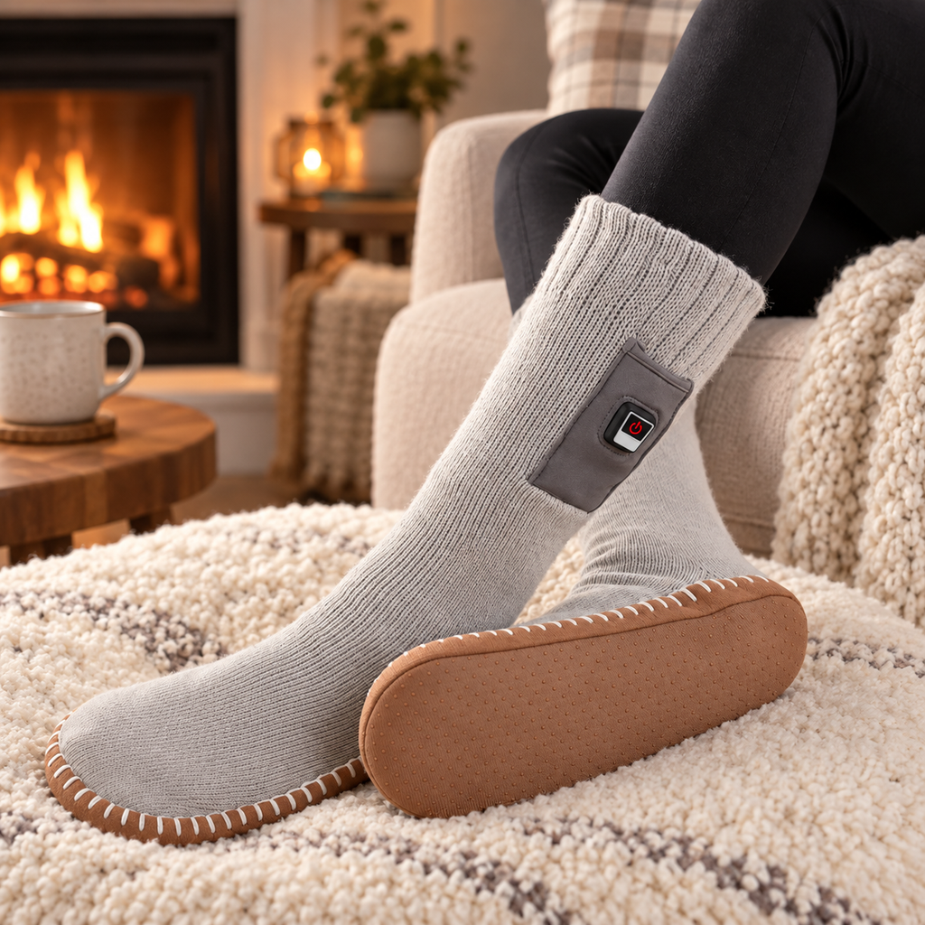 Rechargeable Heated Slipper Socks for Cozy Winter Comfort