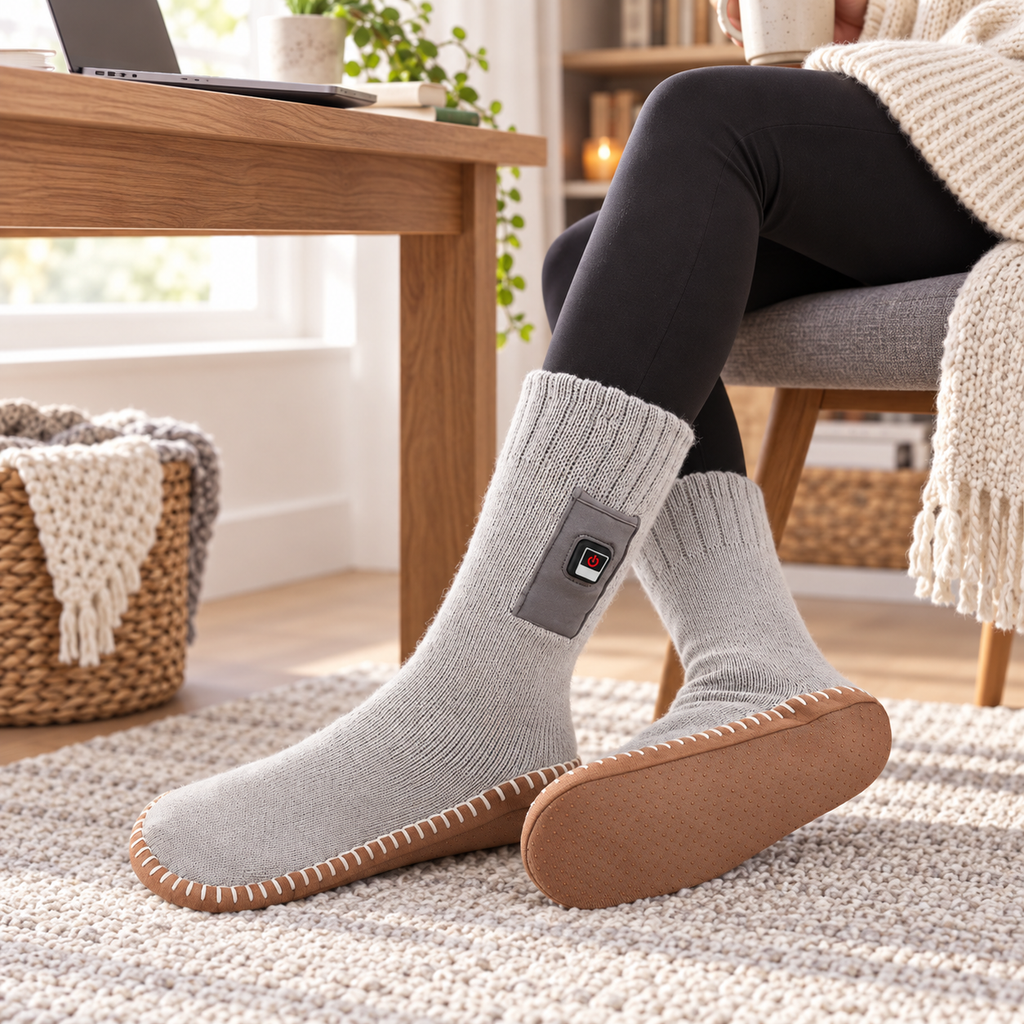 Rechargeable Heated Slipper Socks for Cozy Winter Comfort