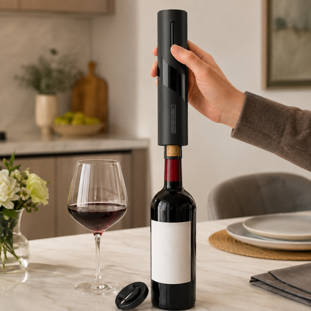 Electric Wine Opener – Rechargeable Corkscrew with Foil Cutter