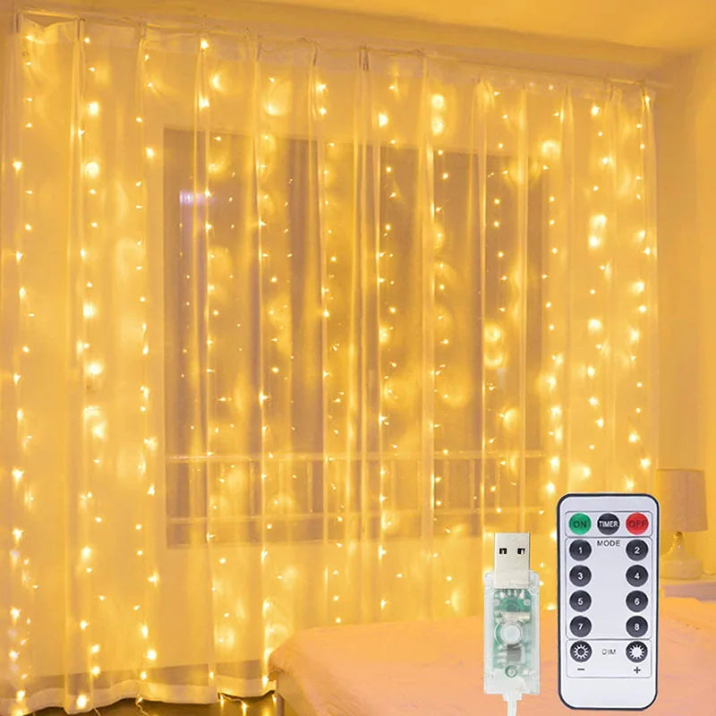LED Curtain Fairy Lights for Windows & Home Decor