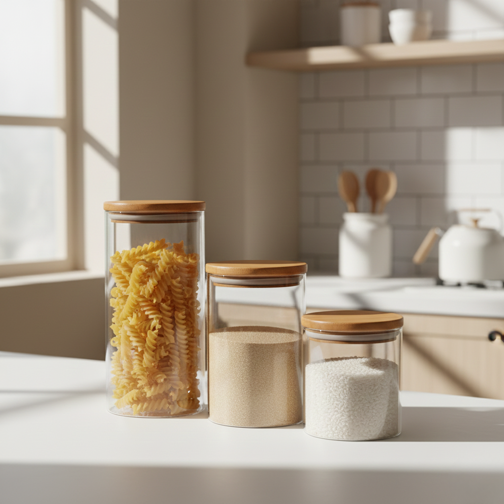 Glass Kitchen Jar Set