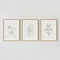 Line Art Print Trio