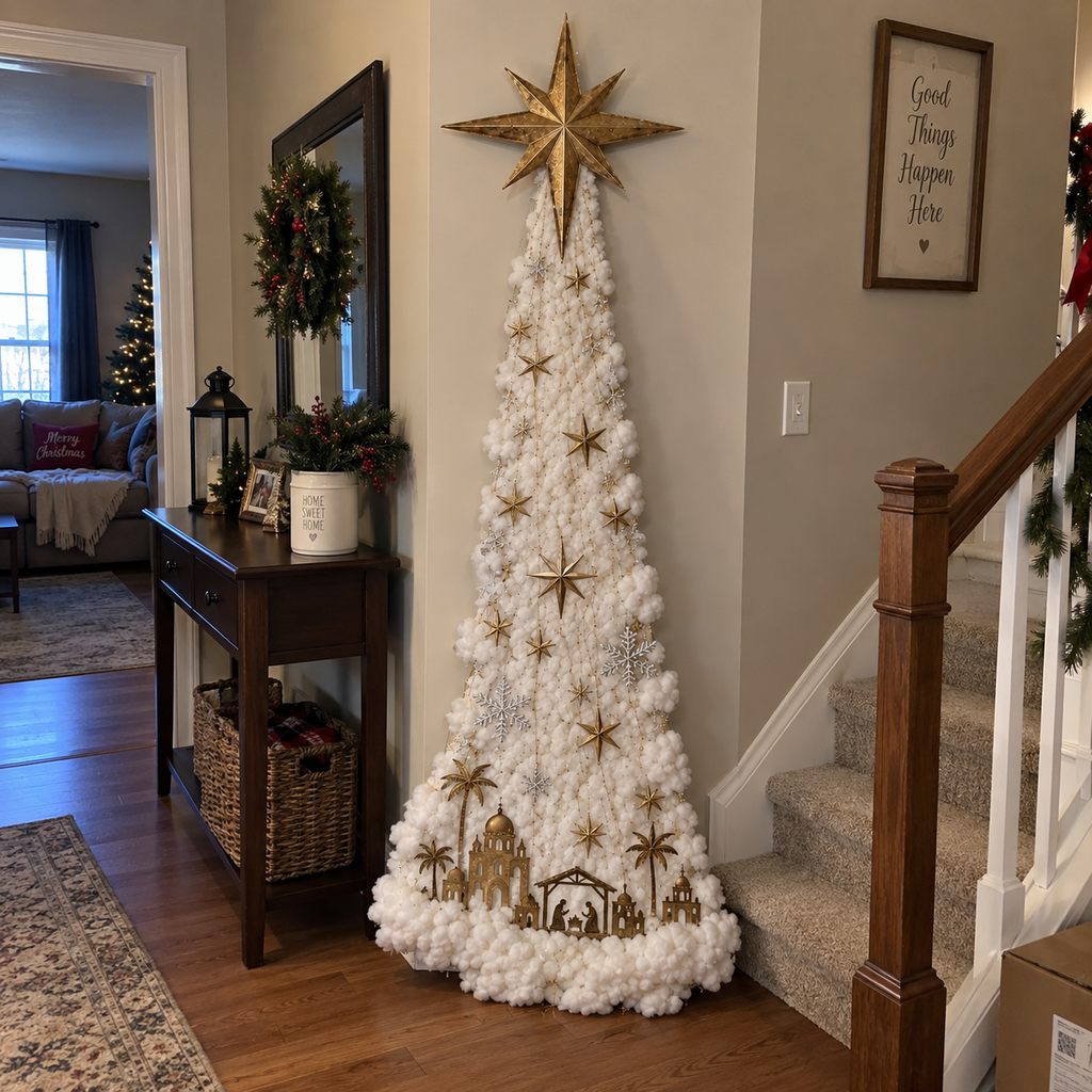 Light Up Christmas Wall Decorations | Santa & Reindeer