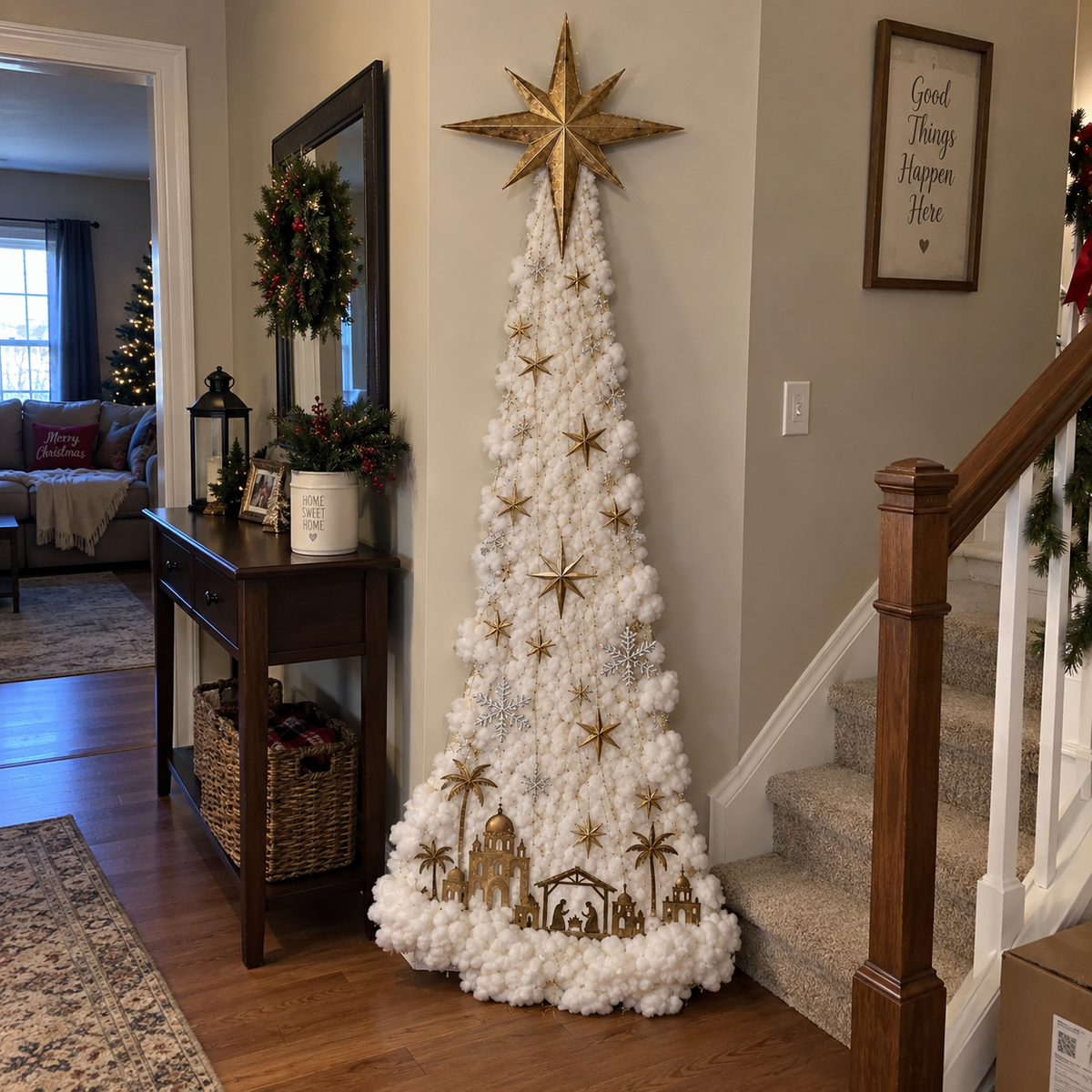Light Up Christmas Wall Decorations | Santa & Reindeer