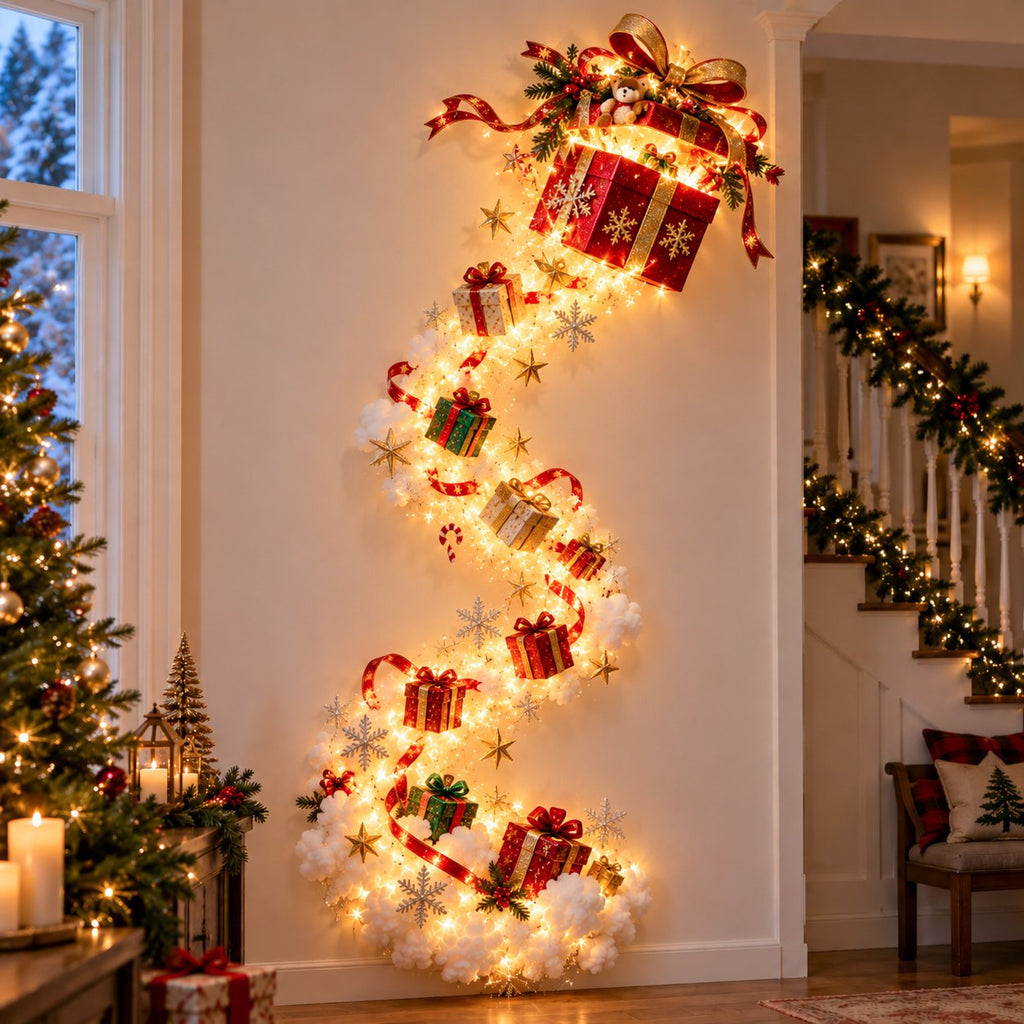 Light Up Christmas Wall Decorations | Santa & Reindeer