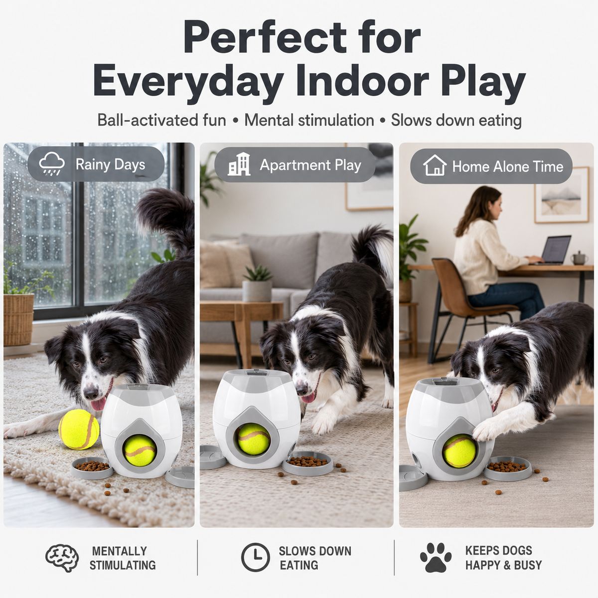Interactive Dog Puzzle Feeder & Treat Dispenser Toy