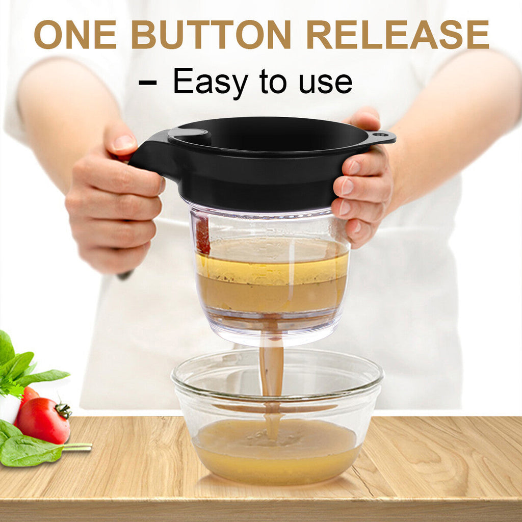 Gravy Fat Separator – 4 Cup, Bottom Release with Strainer