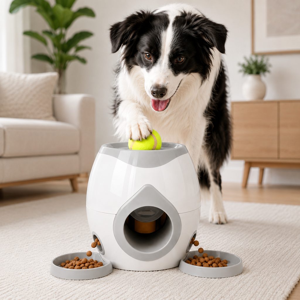 Interactive Dog Puzzle Feeder & Treat Dispenser Toy