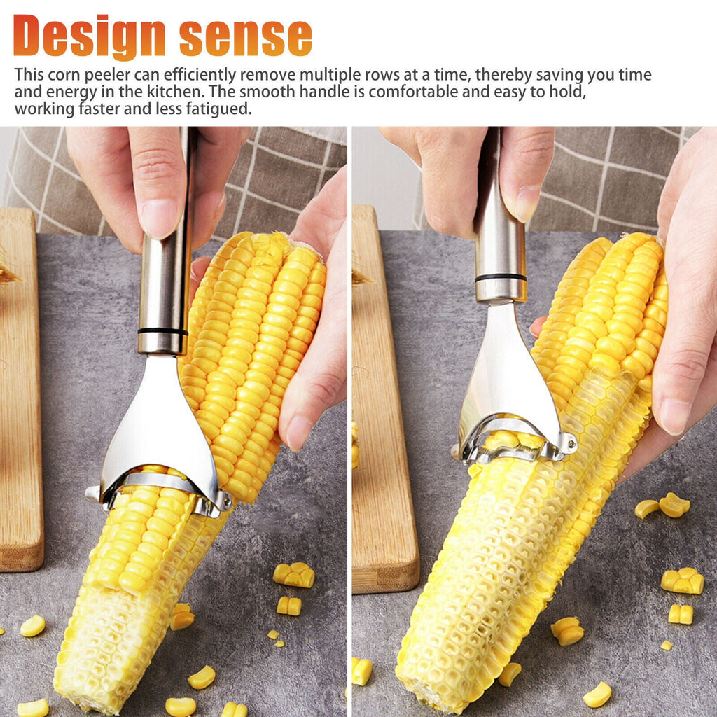 Stainless Steel Corn Peeler | Easy Kernel Remover