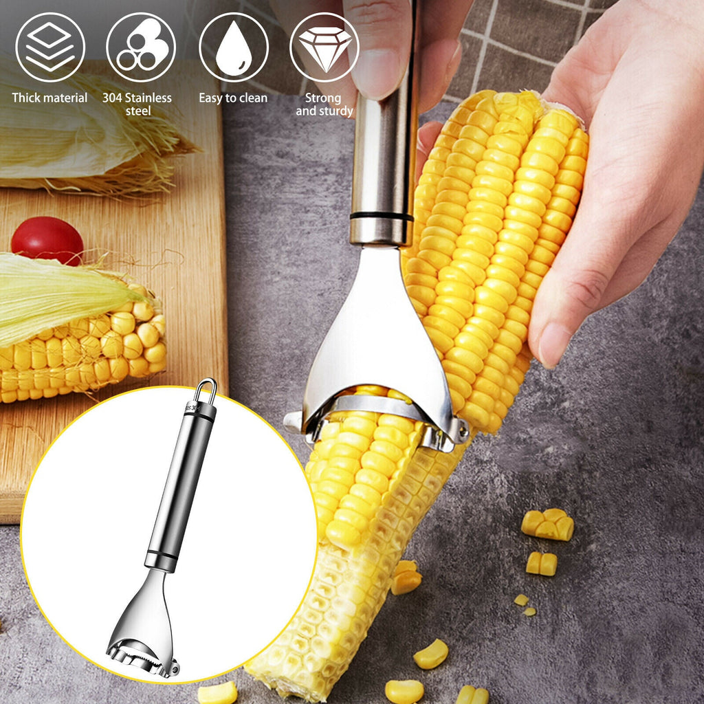Stainless Steel Corn Peeler | Easy Kernel Remover